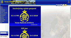 Desktop Screenshot of korpsrijdendeartillerie.nl